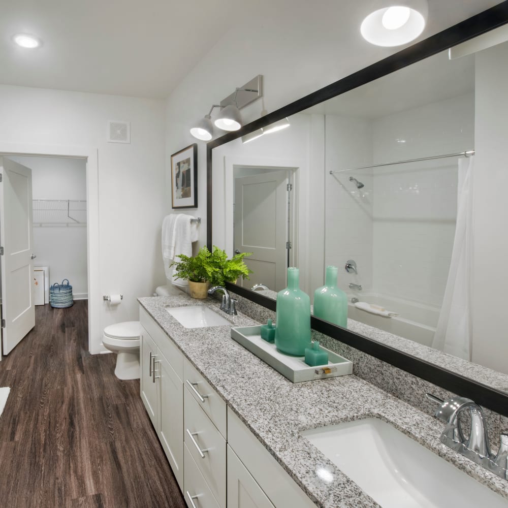 Spacious model bathroom at The Statesman in Cumming, Georgia