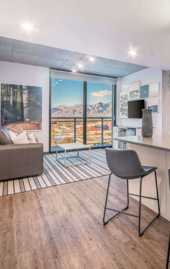 Model living room at Sol y Luna in Tucson, Arizona