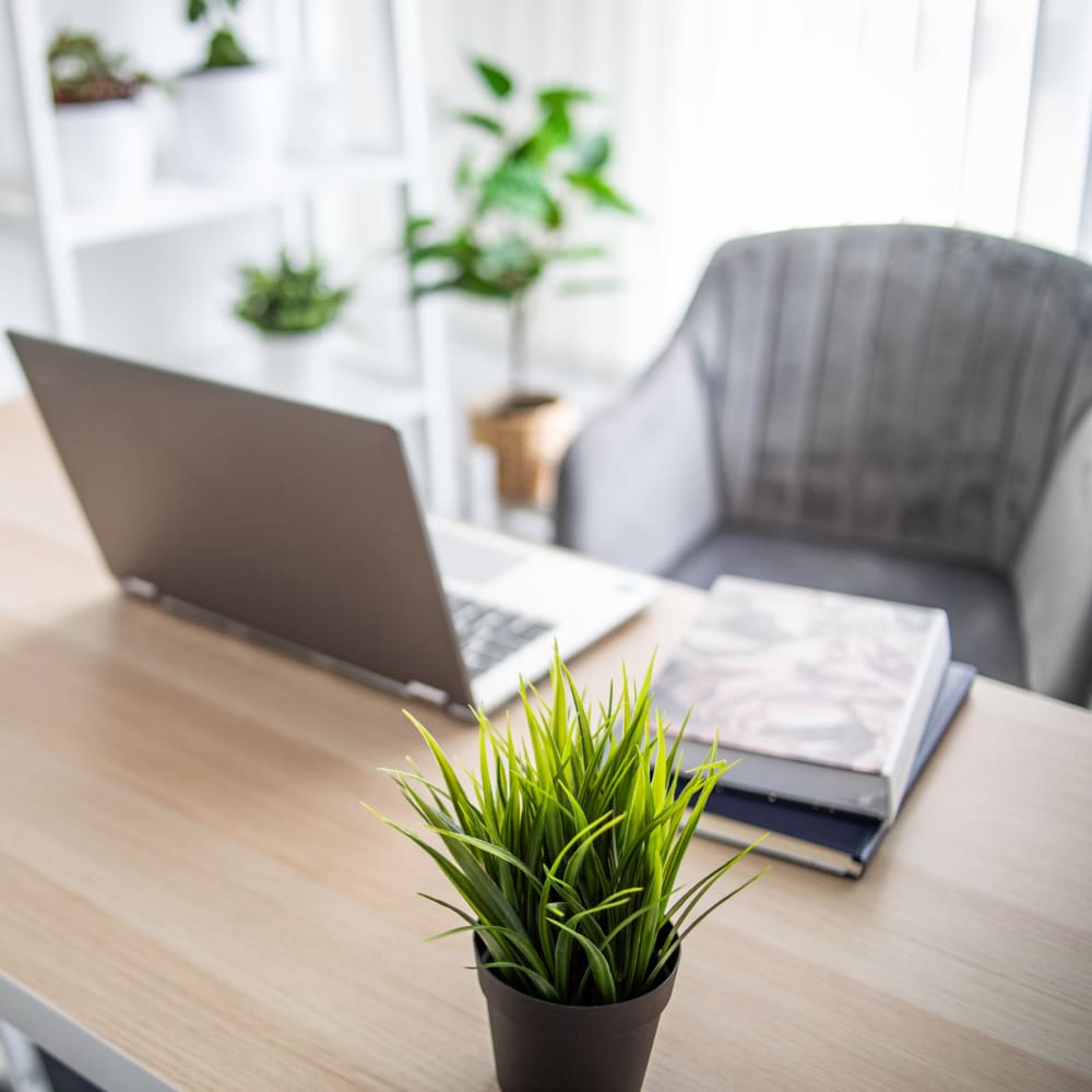 Home office set up at Capri Creek Apartments in Petaluma, California