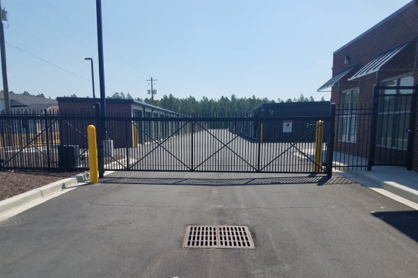 Gated entrance at Breezy Hill Self Storage in Graniteville, South Carolina