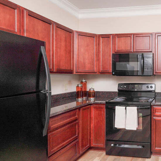 Well-lit kitchen at Waverly Place in Louisa, Virginia