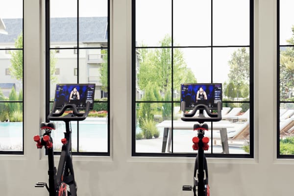 Peloton setup at The Holston in Weaverville, North Carolina