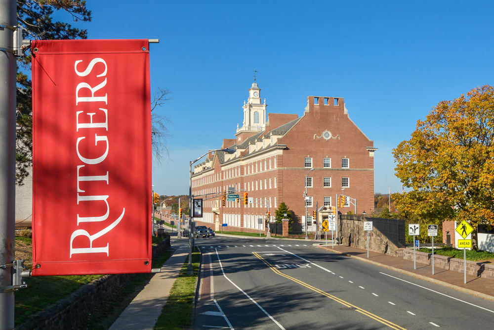 Rutgers campus near The Brunswick in New Brunswick, New Jersey