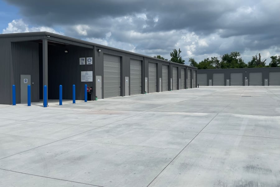 Storage units at Base Camp Boat and RV Storage in Westlake, Louisiana