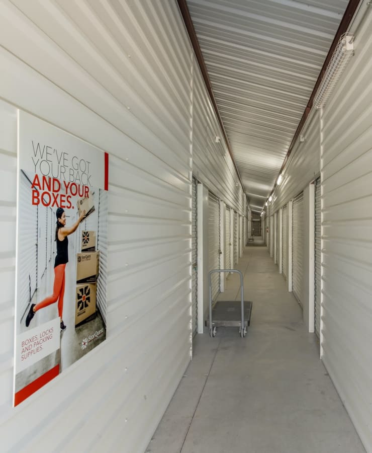 Indoor self storage units at StorQuest Self Storage in Parker, Colorado