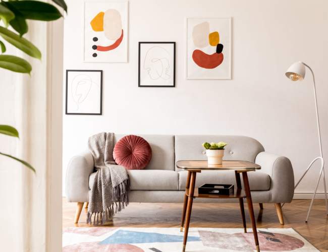 Living area at Camino Al Oro in Los Angeles, California