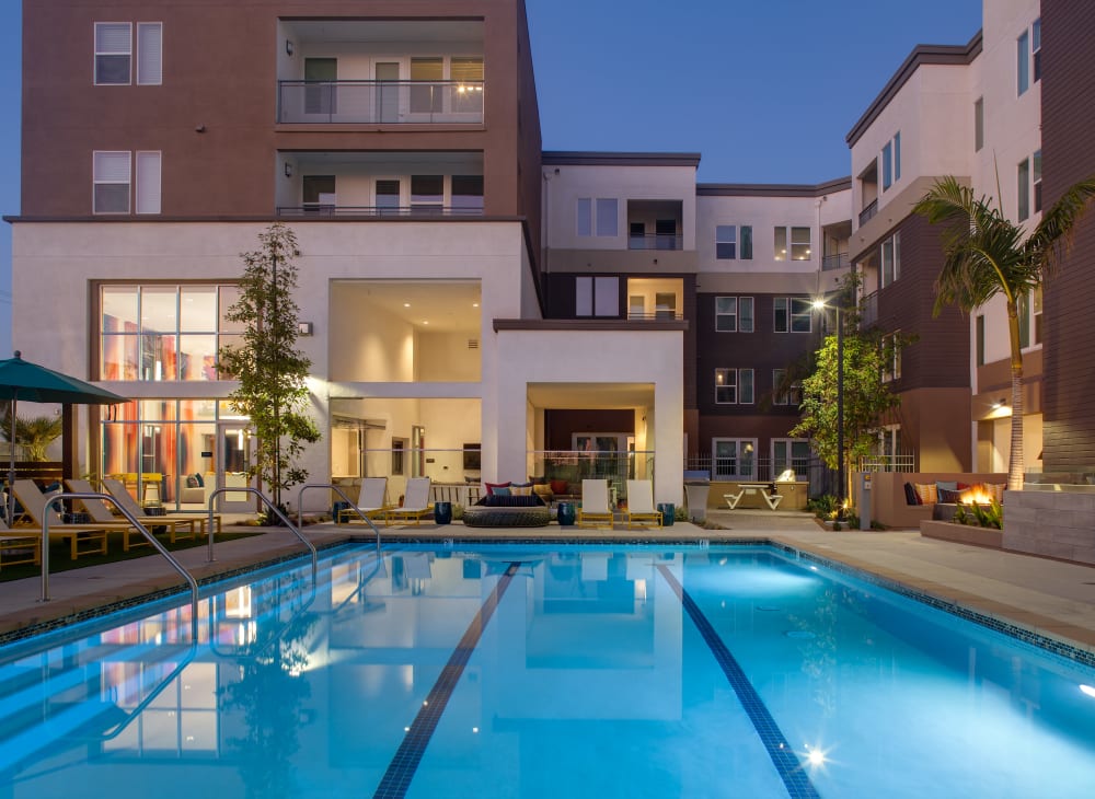 The community pool at Jefferson SoLA in South Gate, California