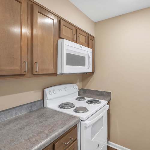 Kitchen with oven at The Hamilton in Pontiac, Michigan
