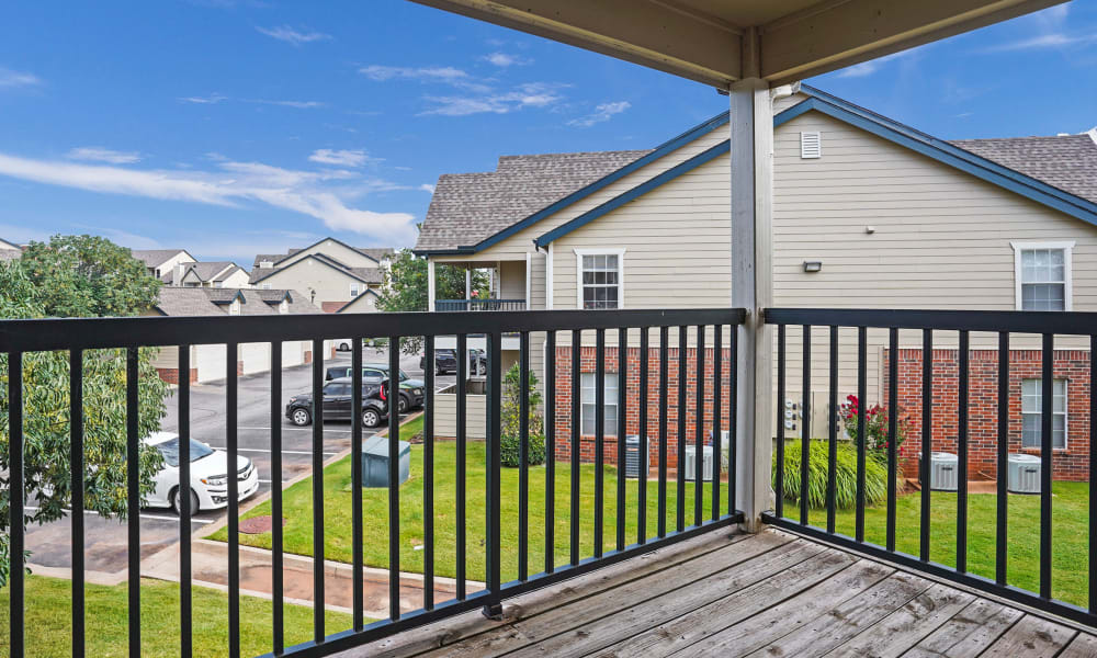 Balcony at Villas at Stonebridge in Edmond, Oklahoma