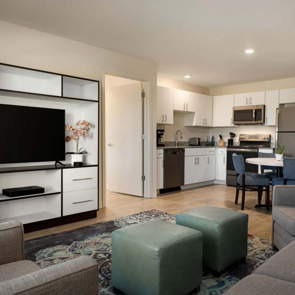 Living room at WaterWalk Charlotte - Arrowood in Charlotte, North Carolina