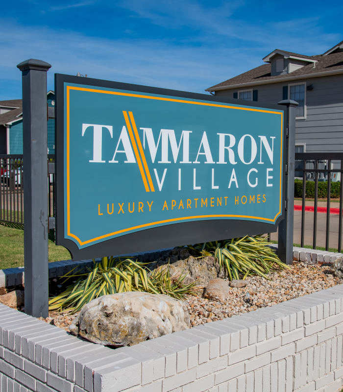 Sign of Tammaron Village Apartments in Oklahoma City, Oklahoma