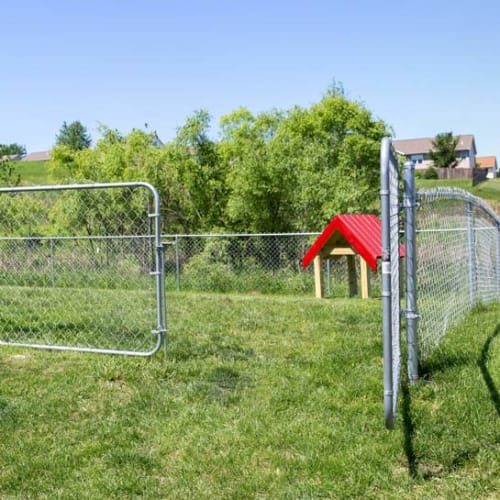 The dog park at Prairie Reserve in Cedar Rapids, Iowa