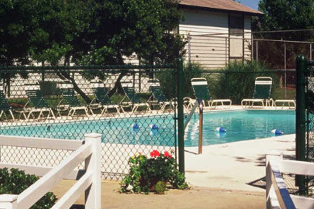 Pool area with sun loungers at Parish Place in Mount Pleasant, South Carolina