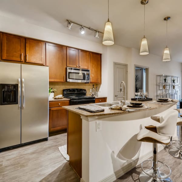 Gourmet kitchen of a home at Discovery at Craig Ranch in McKinney, Texas