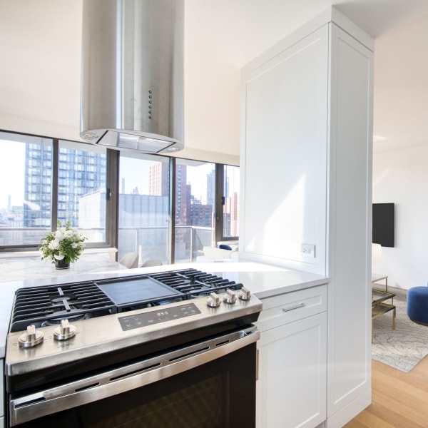 Spacious, open kitchen layouts at 301 E 94th Street in New York, New York