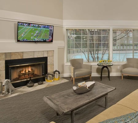 Resident lounge at Mill Springs Park Apartment Homes in Livermore, California