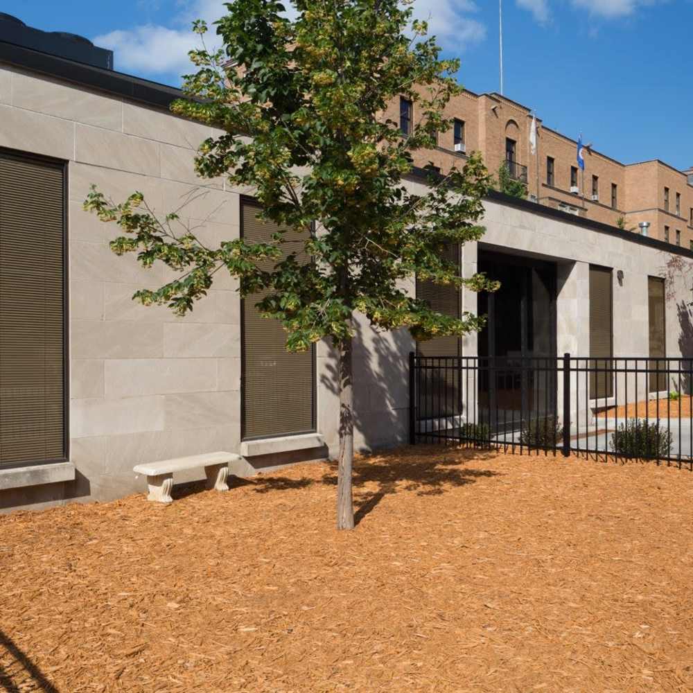 Courtyard of community at 430 Oak Grove in Minneapolis, Minnesota