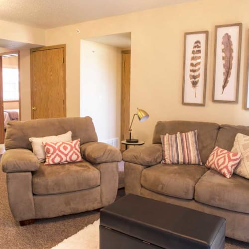 Our spacious apartments in Cedar Rapids, Iowa showcase a living room