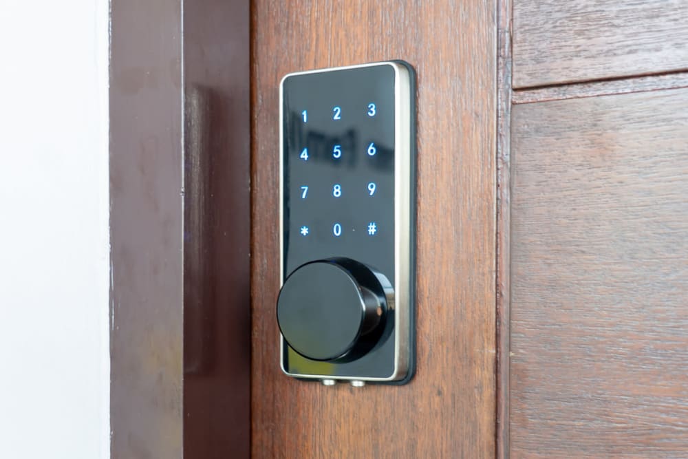 Keyless entry pad at Vistara at SanTan Village in Gilbert, Arizona