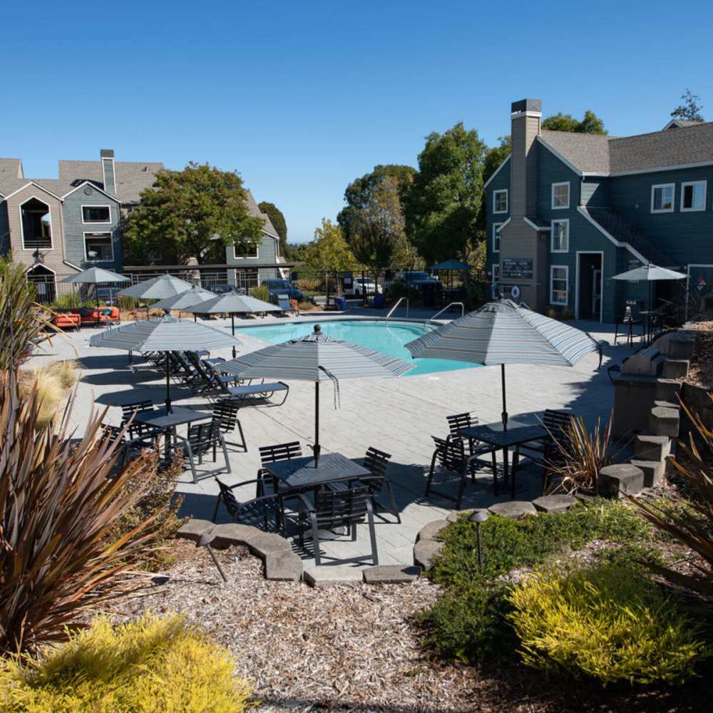 Aerial view of the community at Vue 3600 in Richmond, California