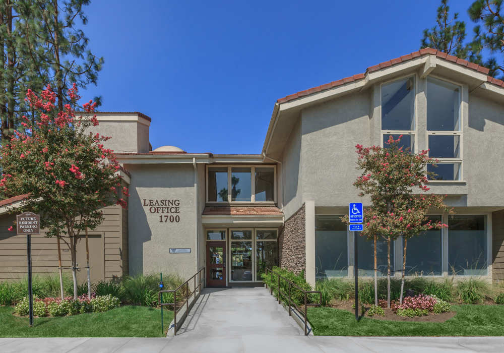 Apartment view at Parcwood Apartments in Corona, California  