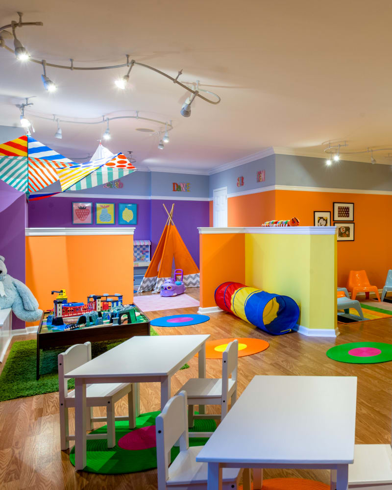 Children's play corner at Riverbend at Port Imperial in West New York, New Jersey