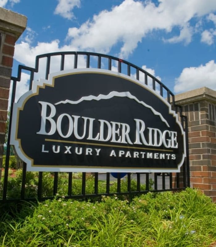 Signage of Boulder Ridge in Tulsa, Oklahoma