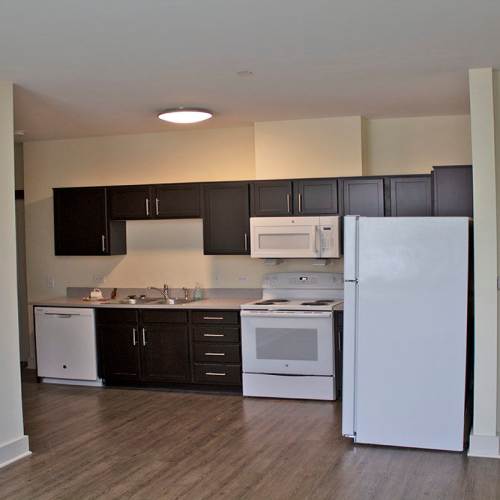 Beautiful kitchen at Lincoln House in Owosso, Michigan