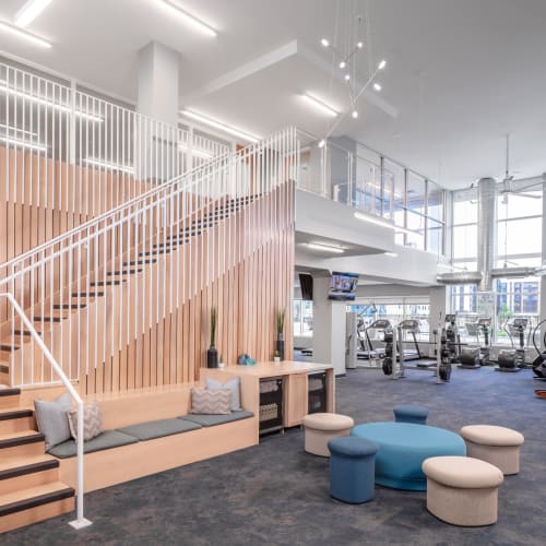 Two-story fitness center at Talo in Golden Valley, Minnesota