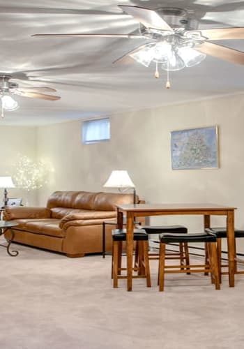 Living room at Brandywyne East II in Brielle, New Jersey