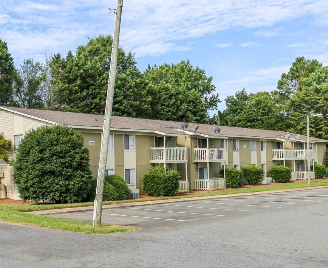 Outside an apartment building at Meadowbrook and Brookridge in Charlotte, North Carolina