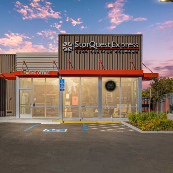 Exterior of StorQuest Express Self Service Storage in Sacramento, California
