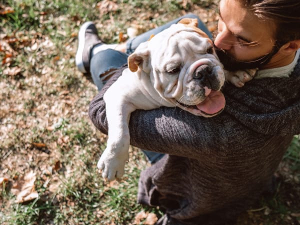 Owner and his pet at Lumen Doraville in Doraville, Georgia