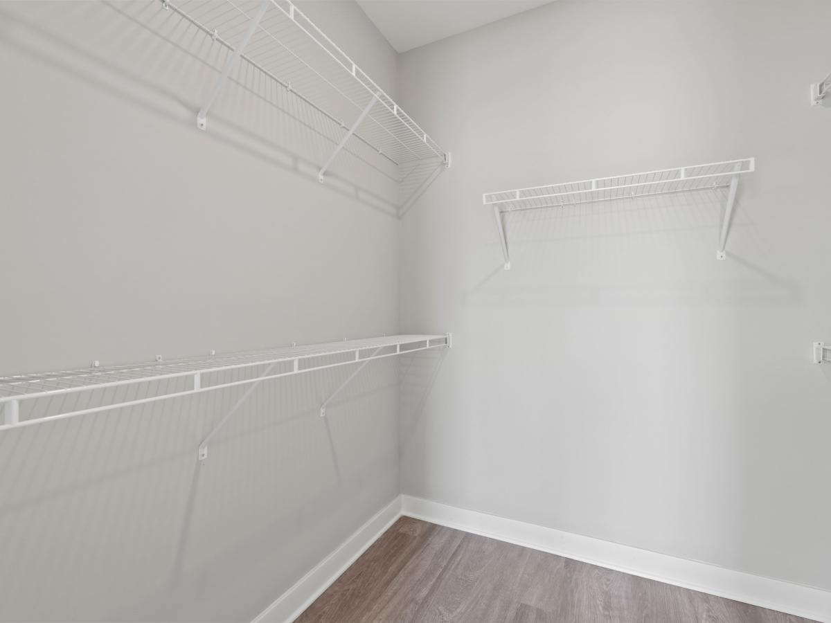 Walk-in closet at The Rise at Regency in Henrico, Virginia