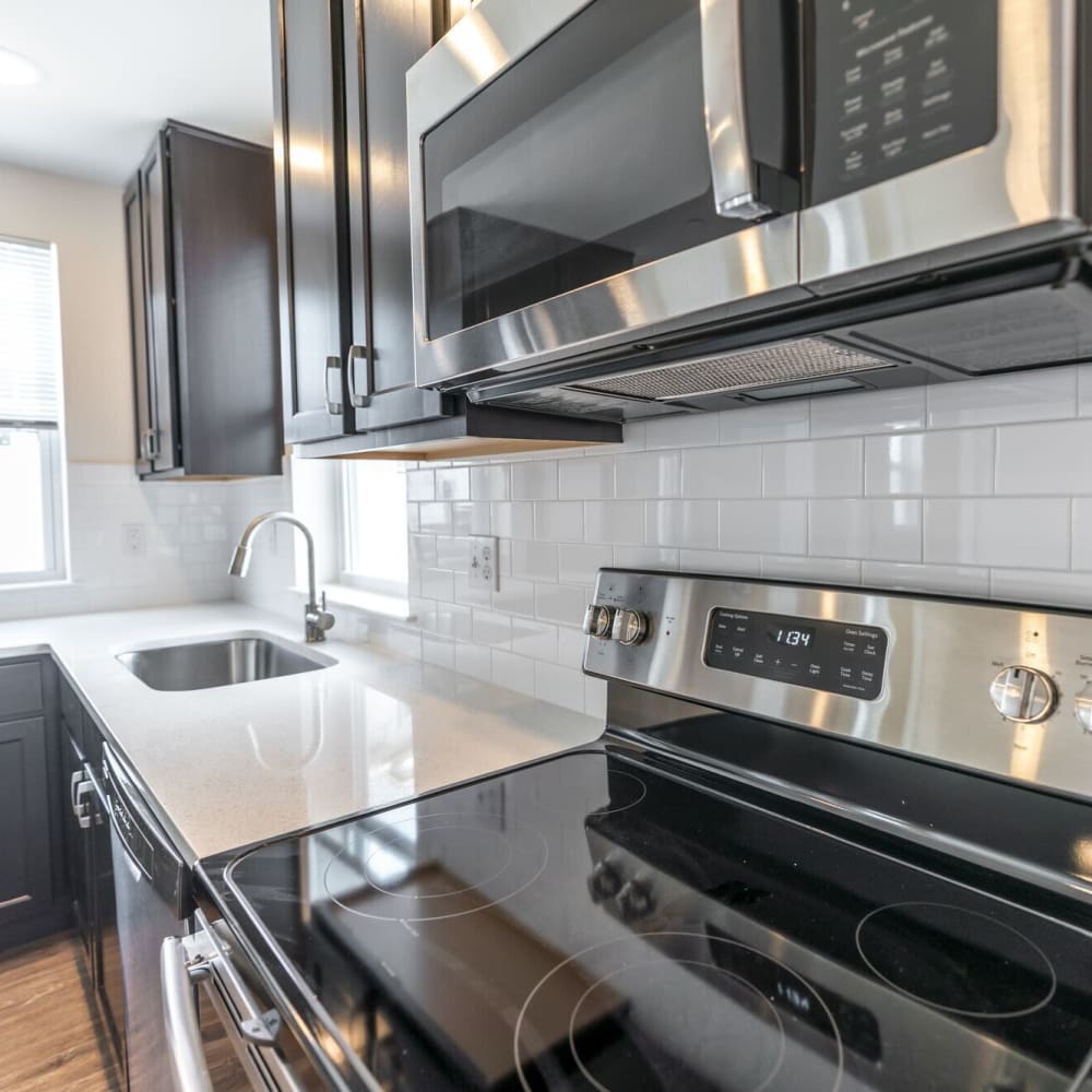 Stainless-steel appliances at Bright Oaks, Oakdale, Pennsylvania