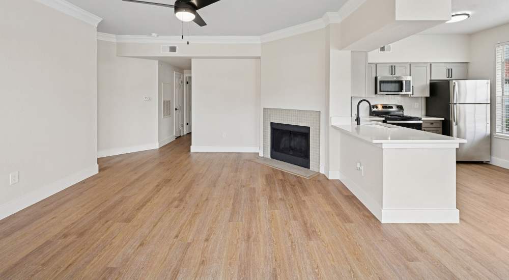 Spacious island kitchen at Barnett in Houston, Texas  