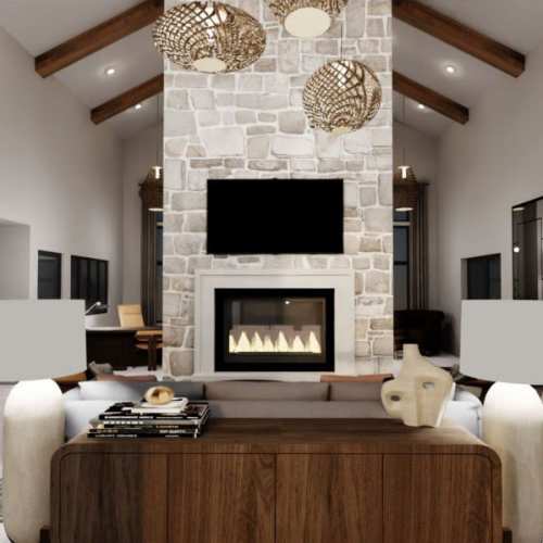 Fireplace at The Heights at Happy Valley in Happy Valley, Oregon