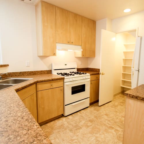 A kitchen at River Place in Lakeside, California