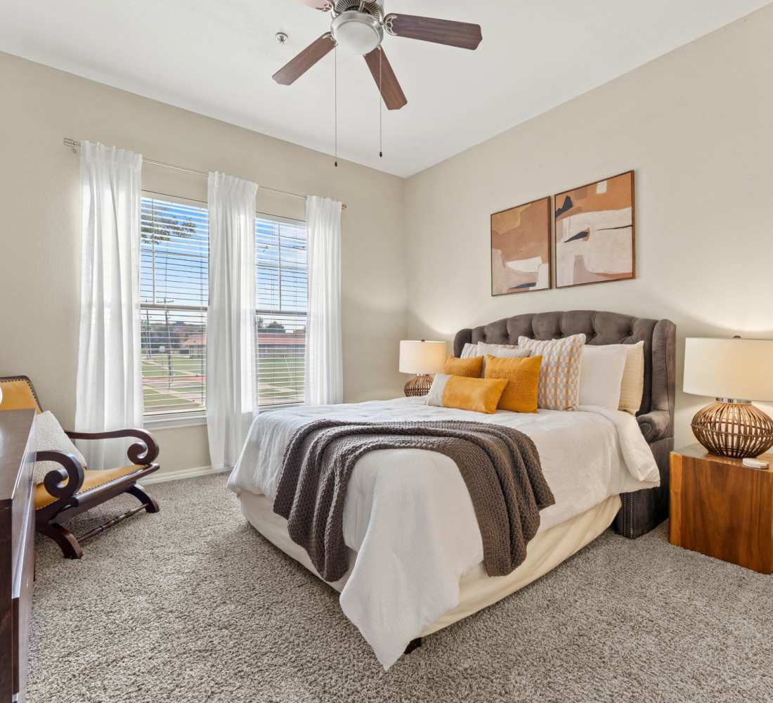 Rendering of living room in model home at Resort at 925 Main in Grapevine, Texas
