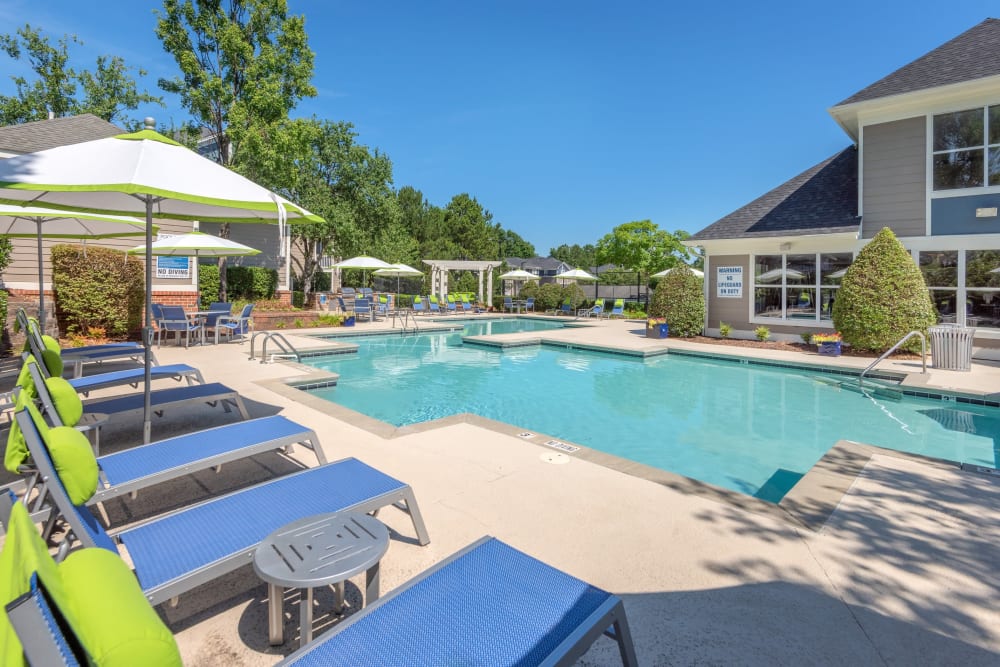 Gorgeous day at the swimming pool at The Mark in Raleigh, North Carolina
