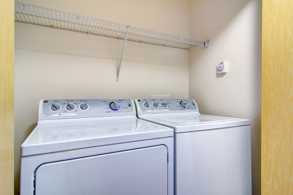 Convenient in-unit washer and dryer at The Addison Apartments in Vancouver, Washington