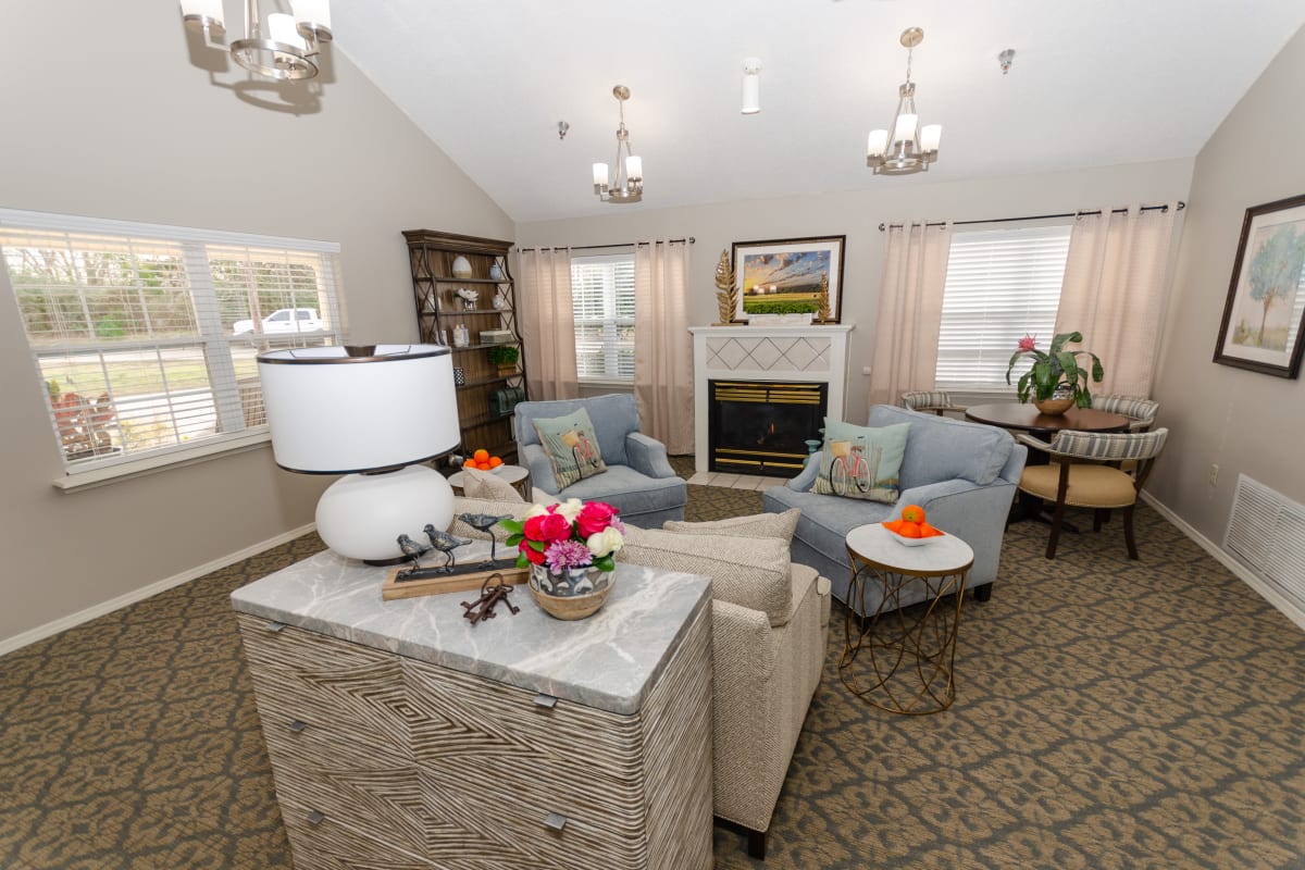 Living room at Preston Place in Sherman, Texas