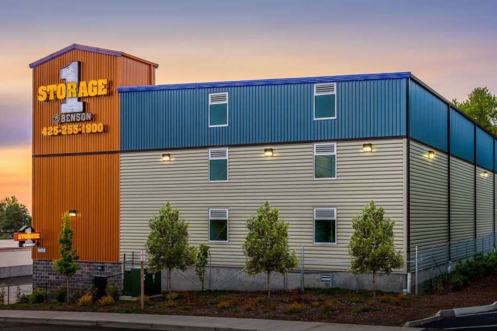 Entrance at Storage One @ Benson in Renton, Washington.