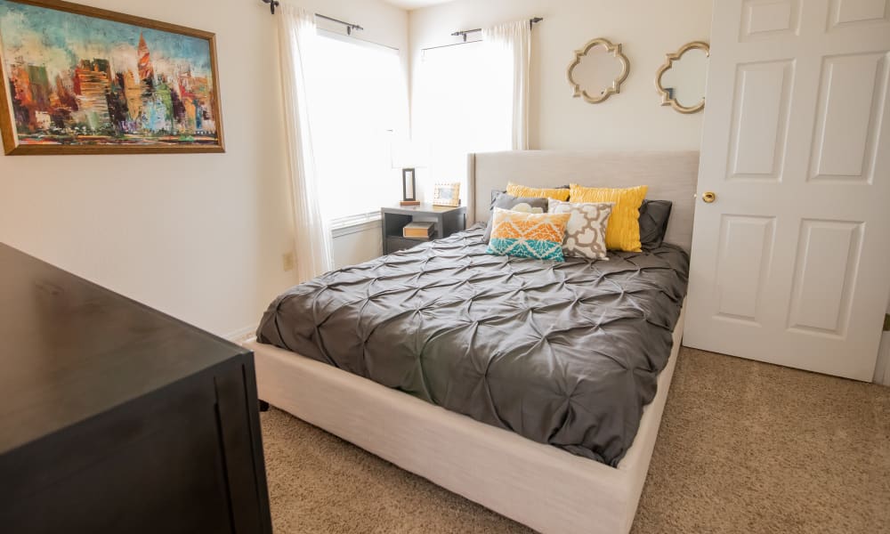 Bedroom at Crown Pointe Apartments in Oklahoma City, Oklahoma