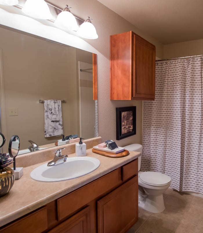 Bathroom with tile flooring at Prairie Springs in Oklahoma City, Oklahoma