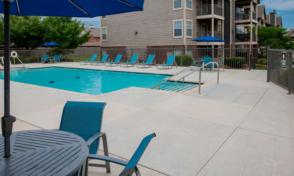 Pool at Crown Pointe Apartments in Oklahoma City, Oklahoma