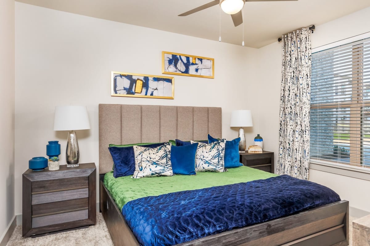 Apartment bedroom at The Grand At Saginaw in Saginaw, Texas