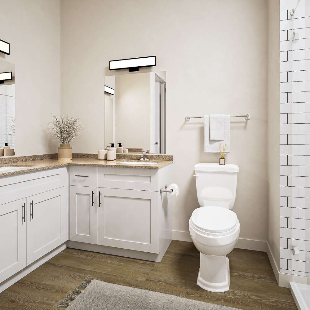 Bathroom with walk-in shower at Neo Vantage Point in Maryland Heights, Missouri