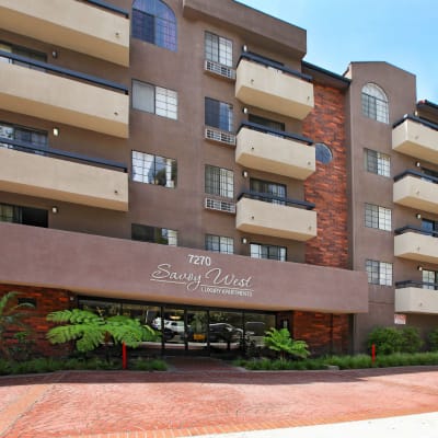 Exterior of Savoy West Apartments in Los Angeles, California