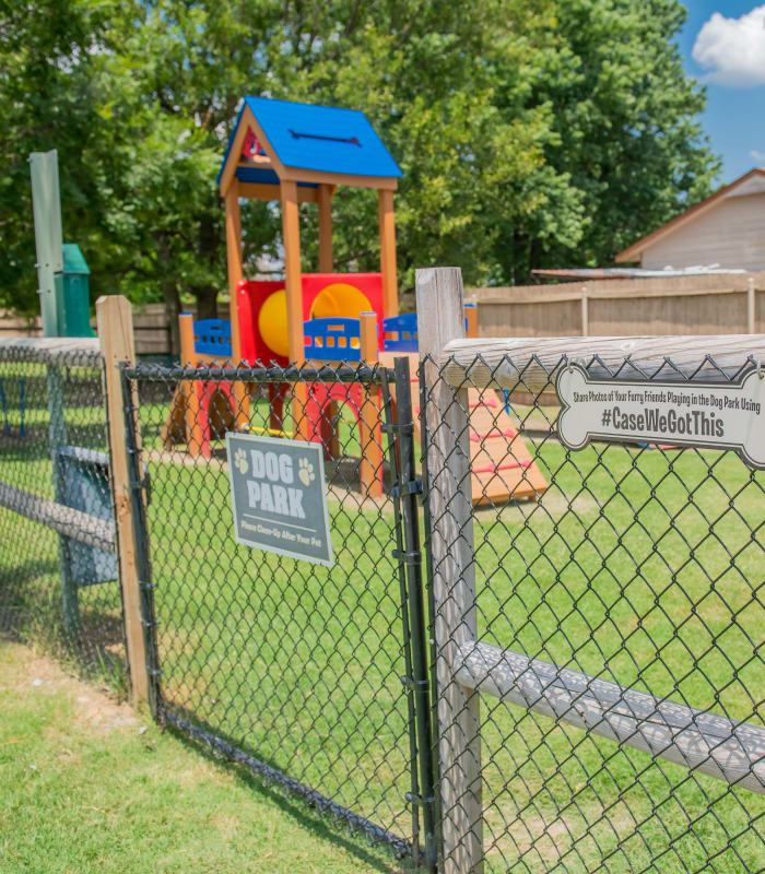 Dog park of Villas at Aspen Park in Broken Arrow, Oklahoma